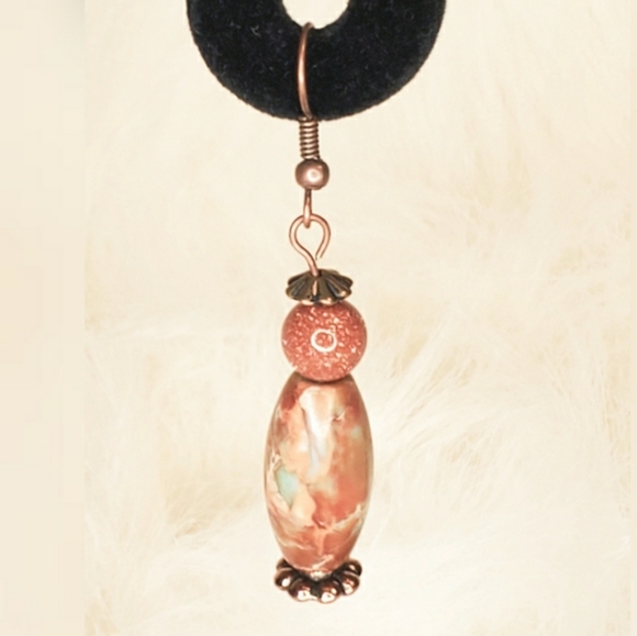 New Goldstone & Coppertone earrings - Picture 4 of 4